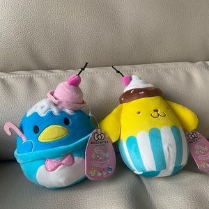 Set of 2 5” Sanrio Squishmallow plushes NWT